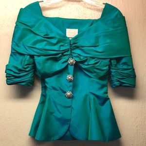 Green iridescent dress suit - size 8